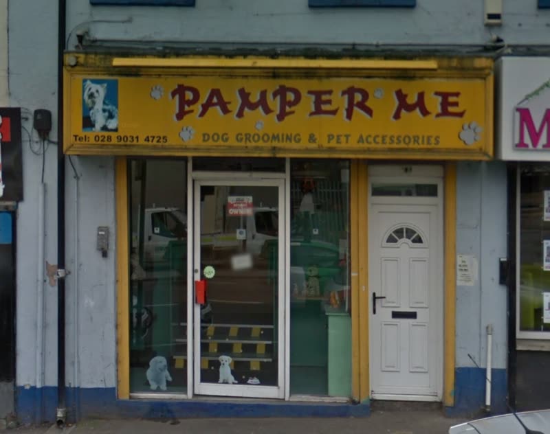 The Pamper Me shopfront on Woodvale Road, Belfast